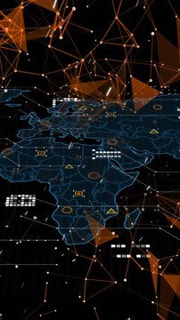Animation of globe of network of connections with peoples photos