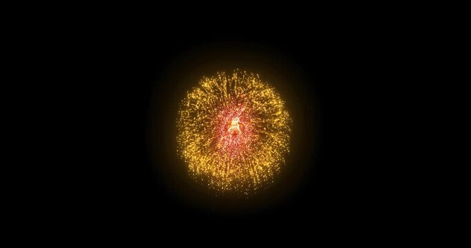 Fireworks Countdown Numbers from 10 to 0 Overlay