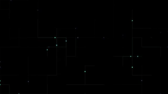 Abstract digital network grid pattern with glowing connection points forming a seamless looping tech background