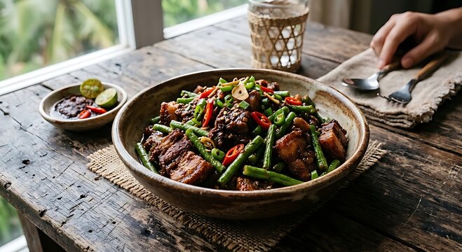 Binagoongang Sitaw with Pork