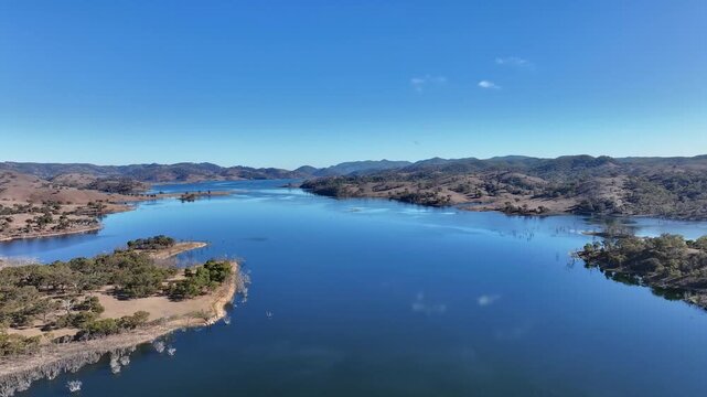 Spectacular aerial footage of Lake Windamere NSW Australia
