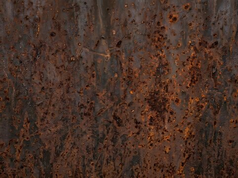 Rusty metal texture with corrosion and pitting a dark and weathered background