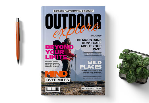 Adventure Magazine Cover Template