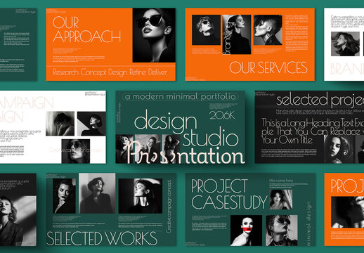 Creative Portfolio Presentation Template Design For Minimal Design