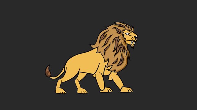 Lion Head Vector Illustration in Black and White, Wild Animal Silhouette Logo Design Isolated on White Background for Wildlife, Safari, Nature and Branding Concepts