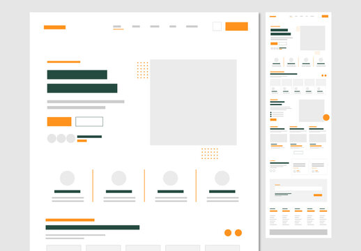 Modern Website Landing Page Template with Clean Business Layout