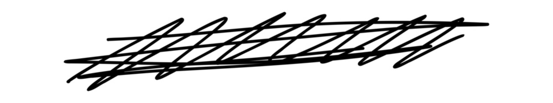 Hand drawn scribble line and stroke element in various chaotic and abstract styles, perfect for highlights, underlines, textures, and expressive design accents in modern layouts. Vector illustration