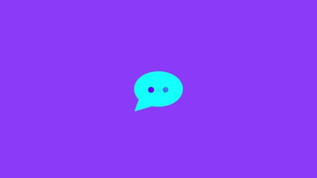 Animated three dots typing icon for chat and message activity