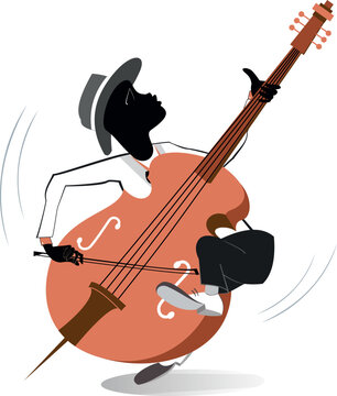 Musician. African cellist man