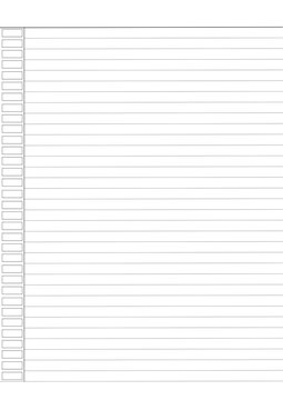 Minimalist white lined writing paper background with horizontal lines and vertical margin