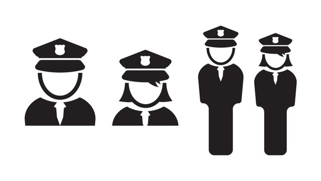 police icon on white background