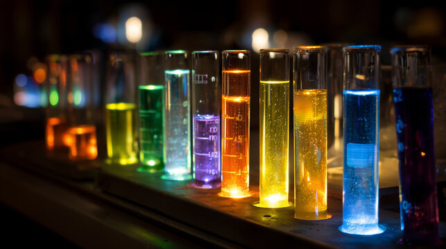 colorful test tubes