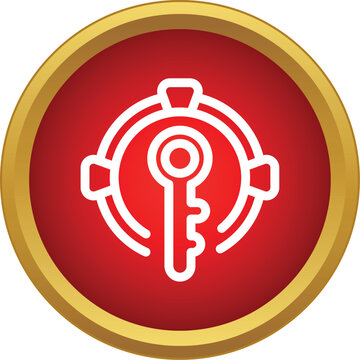 Unlock icon with key symbol representing security, access, and privacy