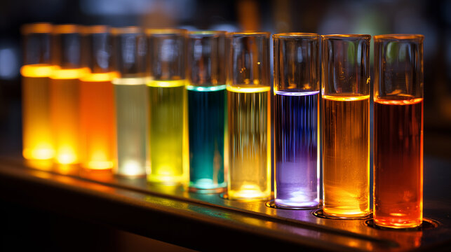 colorful test tubes