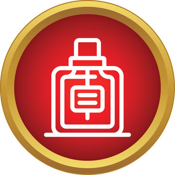 Perfume bottle icon representing scent, fragrance, and cosmetic products