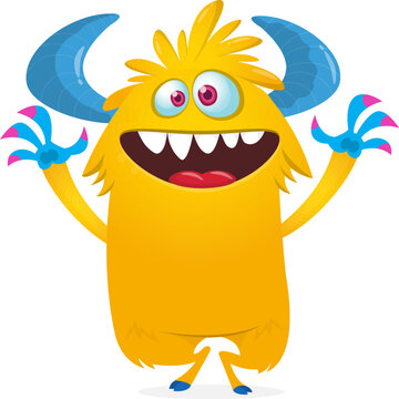 Halloween Cartoon Monster Character Isolated on White Background