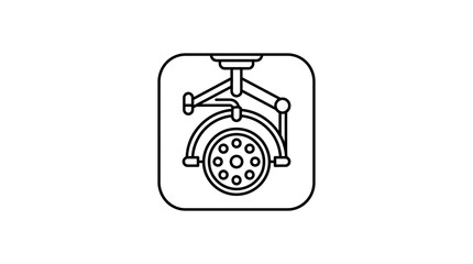 Obraz premium Operating Lamp Icon Isolated Medical Equipment Vector