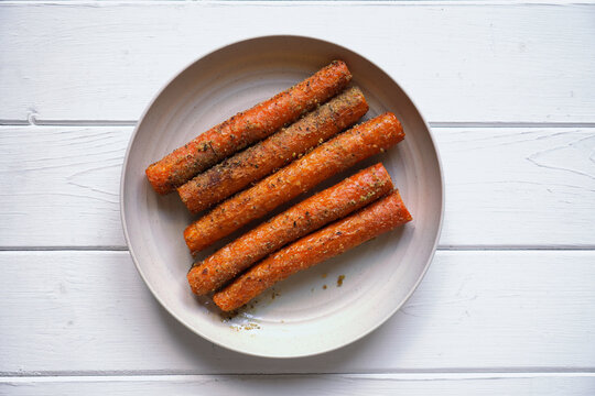Roasted carrots seasoned with herbs from viral airfryer recipe