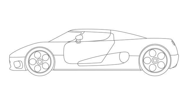 Koenigsegg cc8s Swedish sport hyper car vector vehicle speed icon classic race modern 