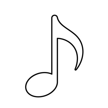 Musical eighth note symbol outline