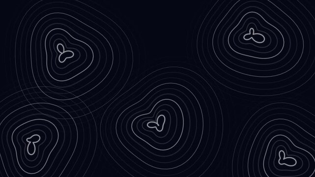 Modern User Interface and User Experience Design Animation with Abstract Digital Elements in 4K