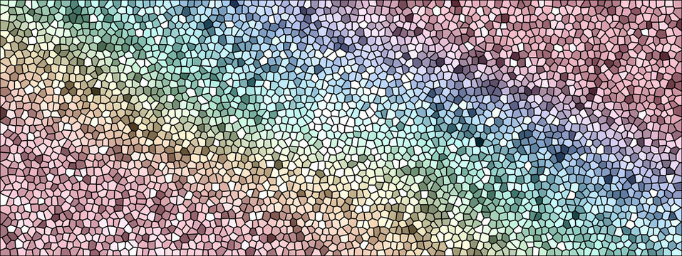 stained glass Mosaic pattern with multicolored small hexagons with pattern made composition background geometric colorful abstract texture design art