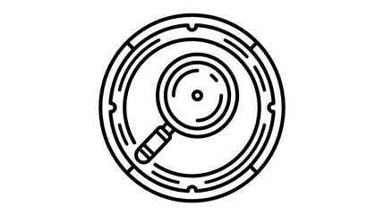Naklejka premium Magnifying Glass Icon Isolated on Transparent Background