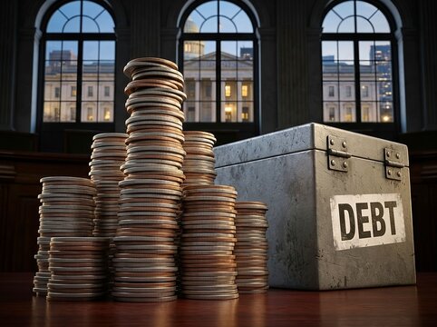 Debt and public finance. Government borrowing, fiscal deficit, public spending, budget pressure, sovereign debt, economic instability, taxation, and financial policy