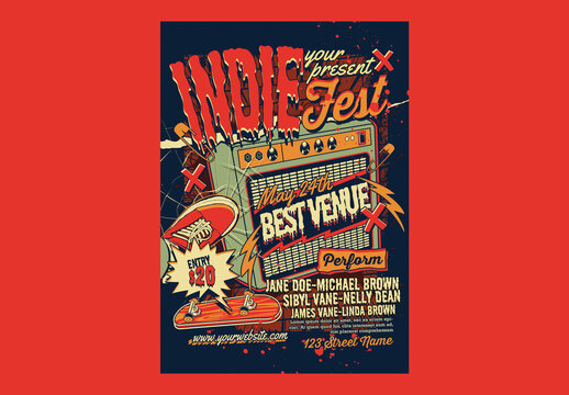 Indie Music Festival Flyer