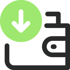 saving dual tone icon. Sleek and modern icon for websites and mobile apps. High quality and easy to edit. © Yaprativa