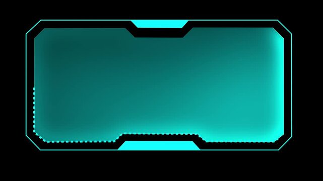 Neon glowing Hud Virtual Interface, Reality Technology View Display. Abstract technology Hud frame background. Computer interface Hud motion texture.4k animation motion graphics 