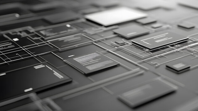 Website wireframe showing user navigation, layout planning, interface structure, and a UX.