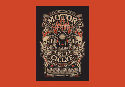 Motorcycle Club Event Flyer