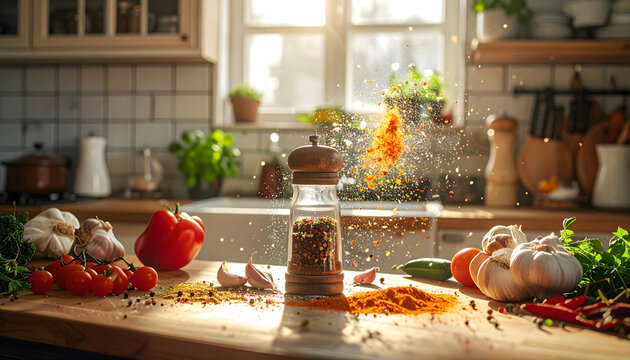 Firefly seasoning ingredients in a modern kitchen for cooking, flavor, recipe preparation.