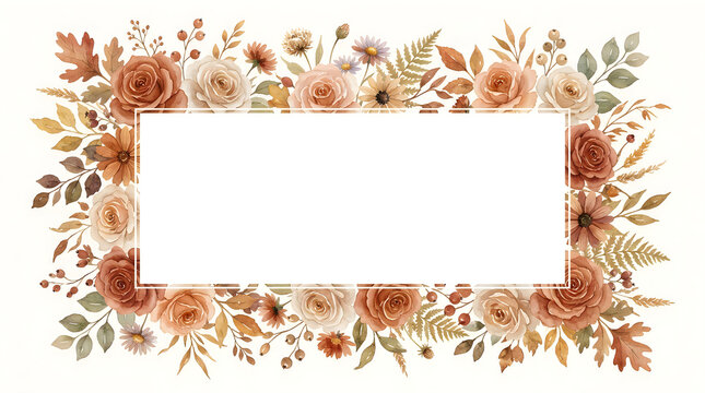 A beautiful autumnal thanksgiving frame perfect for invitations cards or festive digital designs and celebrations