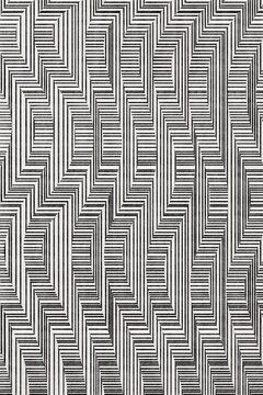 The abstract background features a geometric optical illusion pattern