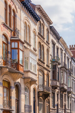 Belgium, Brussels, Saint-Gilles, art nouveau houses, Avenue Brugmann