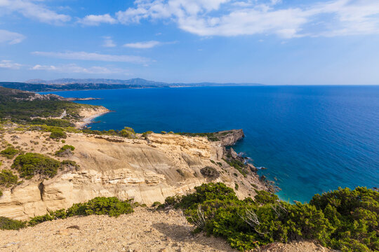 Greece, Dodecanese, Rhodes, Coast at Cape Fourni