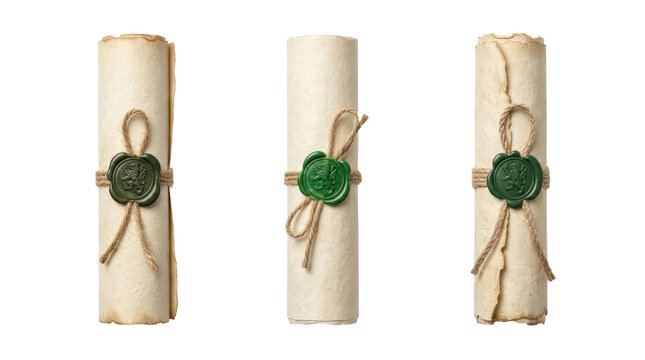 Sealed Scroll with Wax Emblem