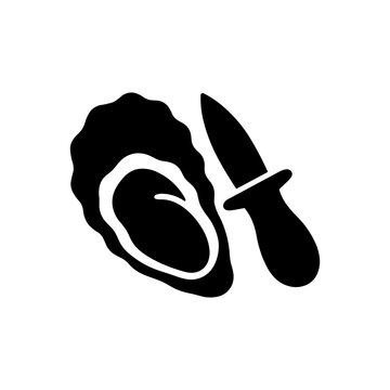 Oyster with Shucking Knife Icon