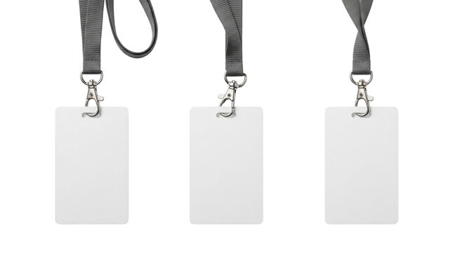 Blank ID Badges on Lanyards