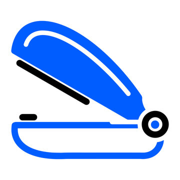 Flat stapler icon for education and classroom study tools