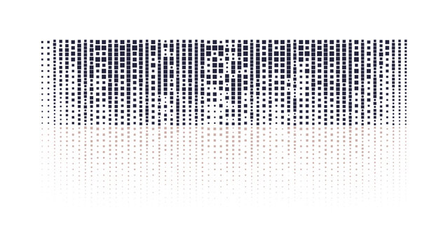 Dark blue and light beige rectangular grid pattern with vertical lines and square blocks on a black background, for digital texture