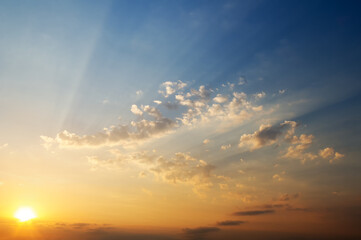 Fototapeta premium sunset sky at summer time