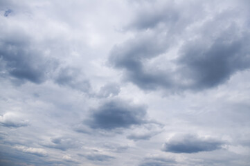 Fototapeta premium The sky is covered with grey clouds