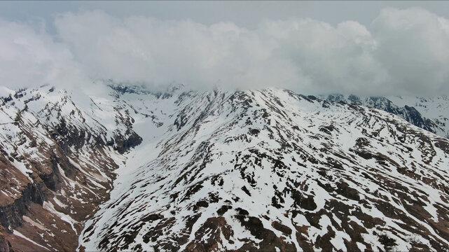 Snow Alp mountain range landscape