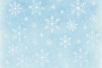 Naklejka premium Delicate snowflakes on blue background