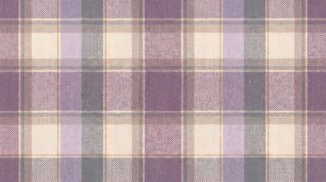 Purple and gray tartan plaid seamless pattern textile background