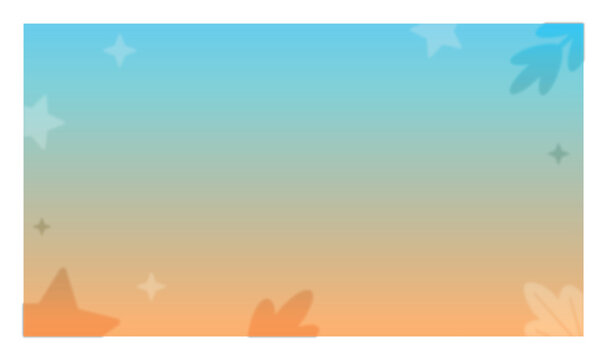 Back to school gradient background with subtle stars leaves and copy space template vector illustration