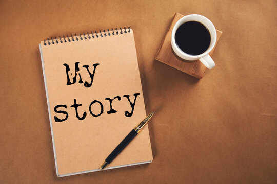 My story text on paper
